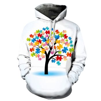 Autism Tree 3D - Sweatshirt, Hoodie, Pullover - Support Autism Awareness Movement