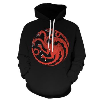 GOT Inspired-The Red Dragon - 3D Hoodie Sweatshirt Pullover