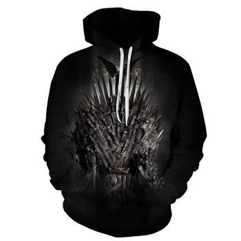 GOT Inspired -The Iron Throne - 3D Hoodie Sweatshirt Pullover