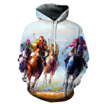 Derby Oil Painting 3D - Sweatshirt, Hoodie, Pullover