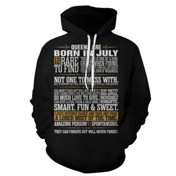 Girls Born in July Personality 3D - Sweatshirt, Hoodie, Pullover