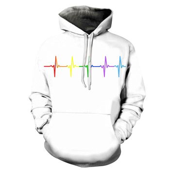 The Rainbow Heart Beat 3D - Sweatshirt, Hoodie, Pullover