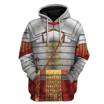 Pretty White Red Belt Pattern Animals Hoodie