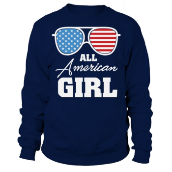 All American Girl Sunglasses USA Sweatshirt