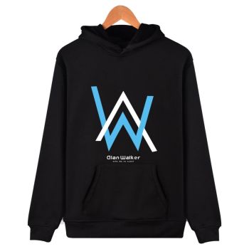 Alan Walker Hoodies &#8211; Blue-white Letter Hoodie