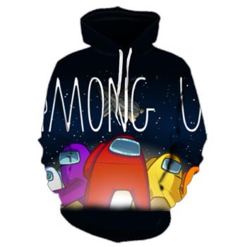 Among Us 3D Printed Pullover &#8211; Loose Casual Zipper Hoodie