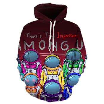 Among Us Casual Hoodie Sweatshirt &#8211; 3D Printed Zipper Pullover