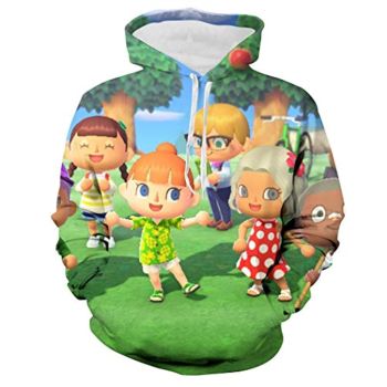 Animal Crossing Hoodies &#8211; Unisex Novelty 3D Hooded Pullover Sweatshirt with Pockets