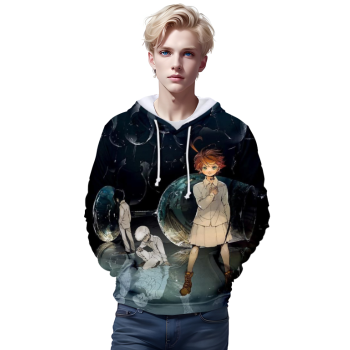 3D Print Hoodies &#8211; Anime The Promised Neverland Sweatshirts