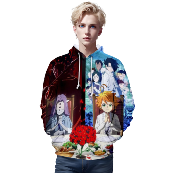 Anime The Promised Neverland Hoodies &#8211; 3D Printed Pullover