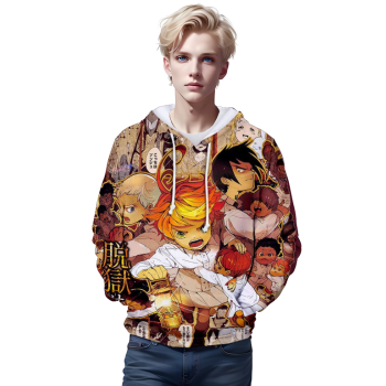 The Promised Neverland Hoodies &#8211; Anime Printed Hooded Pullover