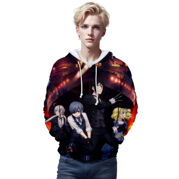 Black Butler Hooded Pullover Hoodies &#8211; 3D Printed Streetwear