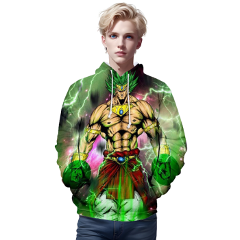 Dragon Ball Hoodies &#8211; Dragon Ball Series Super Saiyan GOKU Green Hoodie
