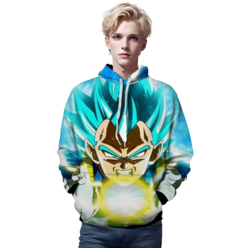 Dragon Ball Super Z- Vegeta SSJ Blue God Hoodie