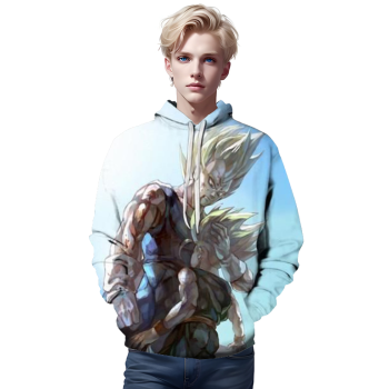 Dragon Ball Z Hoodies &#8211; Majin Vegeta and Trunks Hoodie &#8211; 3D Pull Over Hoodie