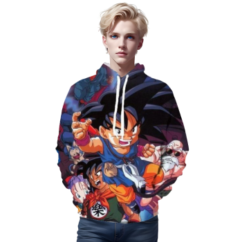 Dragon Ball Z Slim Fit 3D Printed Hoodie