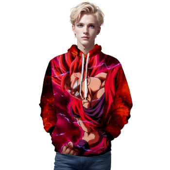 Goku SSJ Red Dragon Ball 3D Hoodie
