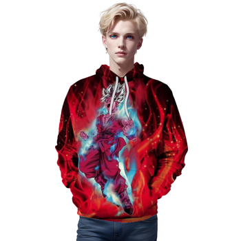 Super Unique Dragon Ball Z Red 3D Printed Hoodie