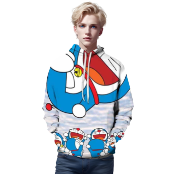 3D Printed Anime Doraemon Hoodies &#8211; Casual Hooded Streetwear