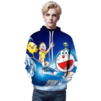 Anime 3D Printed Doraemon Hoodies &#8211; Casual Hooded Streetwear