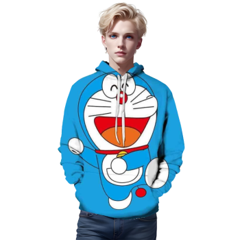 Anime 3D Printed Doraemon Hoodies &#8211; Casual Hooded Streetwear