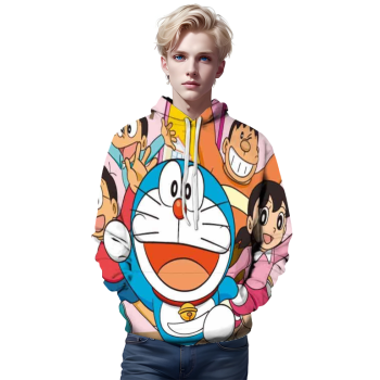 Doraemon 3D Printed Hoodies &#8211; Anime Casual Hooded Pullovers