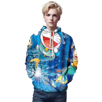 Doraemon 3D Printed Hoodies &#8211; Anime Casual Hooded Streetwear