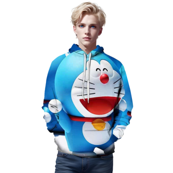 Doraemon 3D Printed Hoodies &#8211; Casual Hooded Streetwear