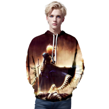 Fate Stay Night 3D Printed Hoodies &#8211; Anime Hooded Sweatshirt