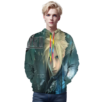 Final Fantasy Hoodie &#8211; Cloud Strife 3D Print Long Sleeve Hooded Jumper