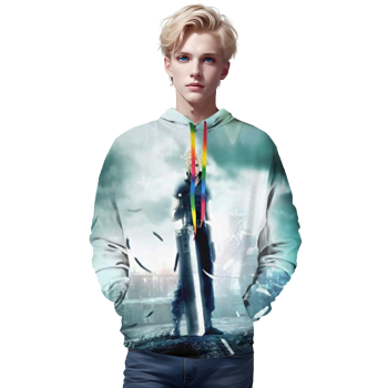 Final Fantasy Hoodie &#8211; Cloud Strife 3D Print Long Sleeve Hooded Jumper