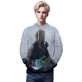 Final Fantasy Hoodie &#8211; Cloud Strife 3D Print Long Sleeve Hooded Jumper