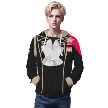Unisex BLACK EAGLE Hoodies FE: Three Houses Zip Up 3D Print Hoodies