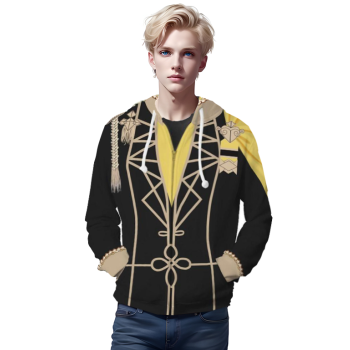 Unisex GOLDEN DEER Hoodies FE: Three Houses Zip Up 3D Print Jacket Sweatshirt