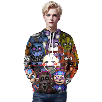 Five Nights at Freddy&#8217;s Hoodies for Kids Teens &#8211; 3D Boys and Girls Pullover Hoodie