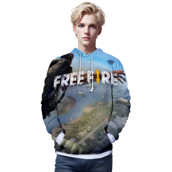 Free Fire Hoodies &#8211; Free Fire Game Series Soldier Parachuting Battle Royale 3D Hoodie