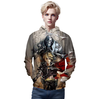 Anime Fullmetal Alchemist 3D printed hoodies Unisex pullover hoodie sweater