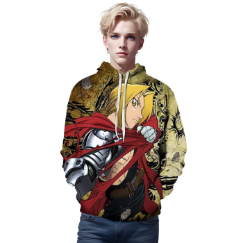 Anime Fullmetal Alchemist 3D printed hoodies Unisex pullover hoodie sweater