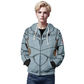 Fullmetal Alchemist Alphonse Elric Hoodies &#8211; Zip Up Hoodie