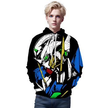 Anime Gundam Hoodie &#8211; 3D Print Pullover Hoodie