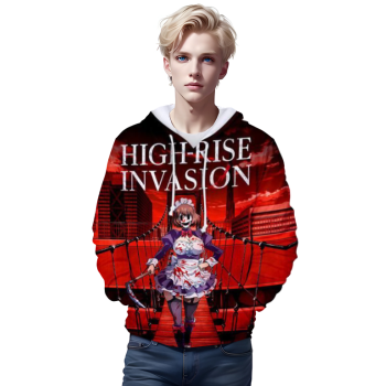 High-Rise Invasion Hooded Sweatshirt &#8211; 3D Printed School Hoodies
