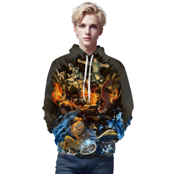 Anime Hoodie &#8211; Airbender 3D Moletom Dye Sweatshirt