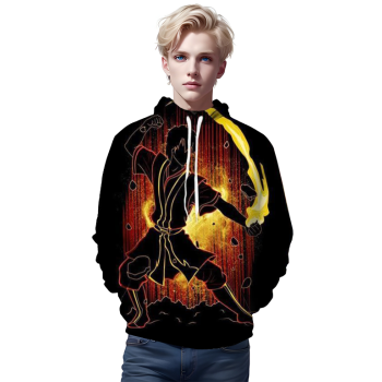 Anime Hoodie &#8211; Airbender 3D Moletom Dye Sweatshirt