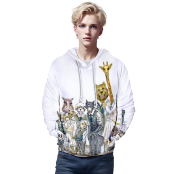 3D Printed Anime Hoodies &#8211; BEASTARS The Wolf elements Sweatshirt