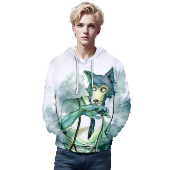 3D Printed BEASTARS Hoodies &#8211; Anime The Wolf elements Sweatshirt