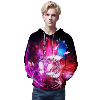 Anime Re Zero Hooded Pullover Hoodie