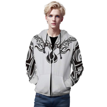 Anime RWBY Zip Up Hoodie &#8211; White Jacket Zip Up Hoodie