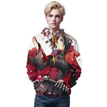 RWBY Hoodies &#8211; Ruby Rose 3D Print Hooded Pullover Sweatshirt