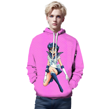 Anime Sailor Moon Hoodie &#8211; Sailor Mercury 3D Print Pullover Hoodie