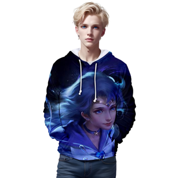 Anime Sailor Moon Hoodie &#8211; Sailor Mercury 3D Print Pullover Hoodie